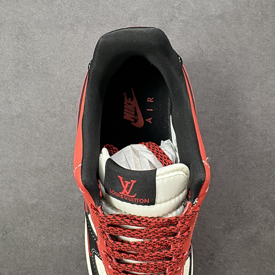 图片[7]-【定制版】Nike Air Force 1 Low 07 x Louis Vuitton 黑白红三小勾 原楦头原纸板 打造纯正低帮空军版型 专注外贸渠道 全掌内置蜂窝气垫 原盒配件 原厂中底钢印、拉帮完美 货号：KJ1688-016 尺码：36 36.5 37.5 38 38.5 39 40 40.5 41 42 42.5 43 44 44.5 45-选品中心