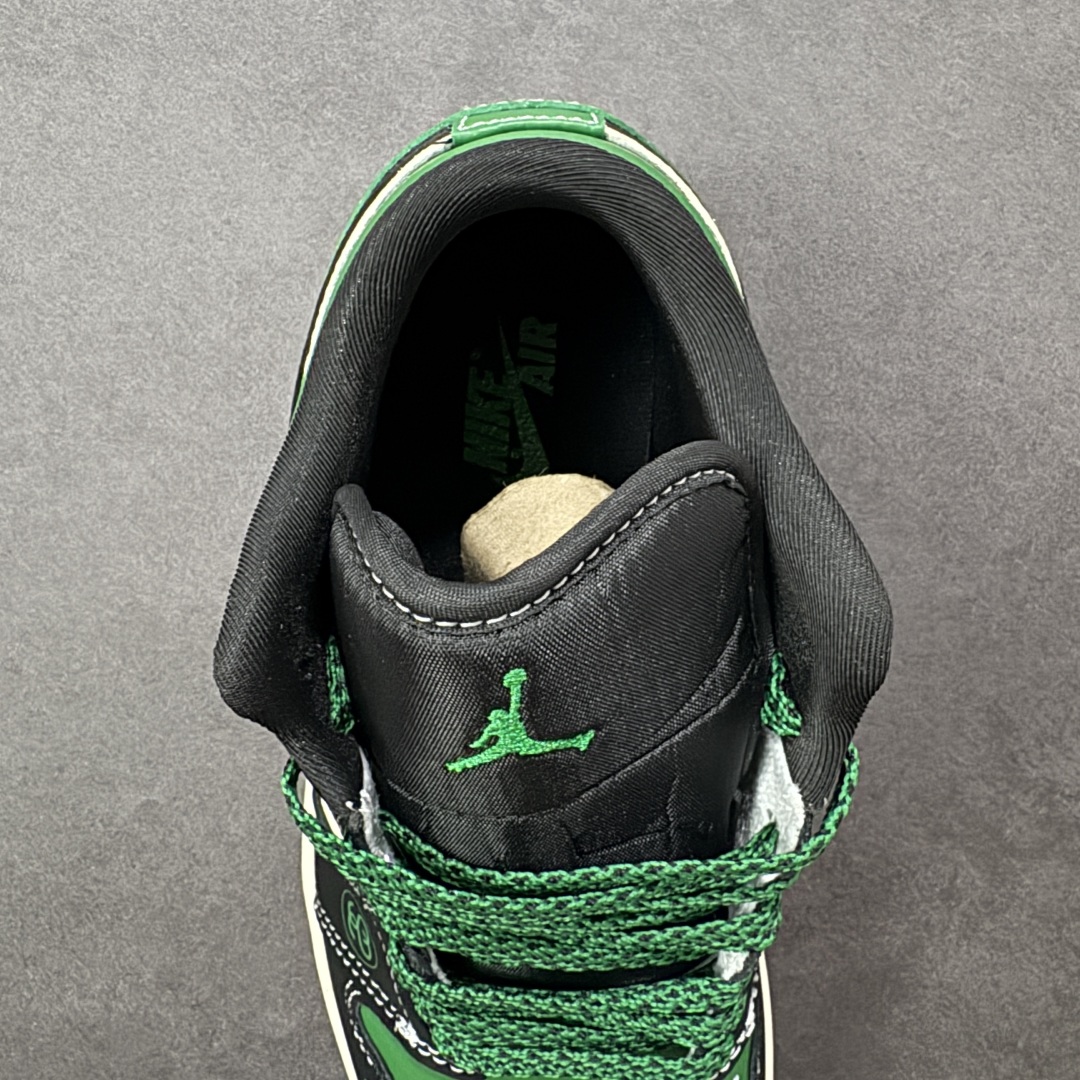 图片[7]-【定制版】Nike Jordan Air Jordan 1 “斯图西联名——字母绿黑勾” 高端定制 乔丹低帮休闲板鞋 大厂纯原品质出货 纯正版型 定制鞋盒 皮料切割干净无任何毛边 细节完美 超高清洁度 货号：QJ1988-004 尺码：36 36.5 37.5 38 38.5 39 40 40.5 41 42 42.5 43 44 44.5 45 编码：HXSB330340-选品中心
