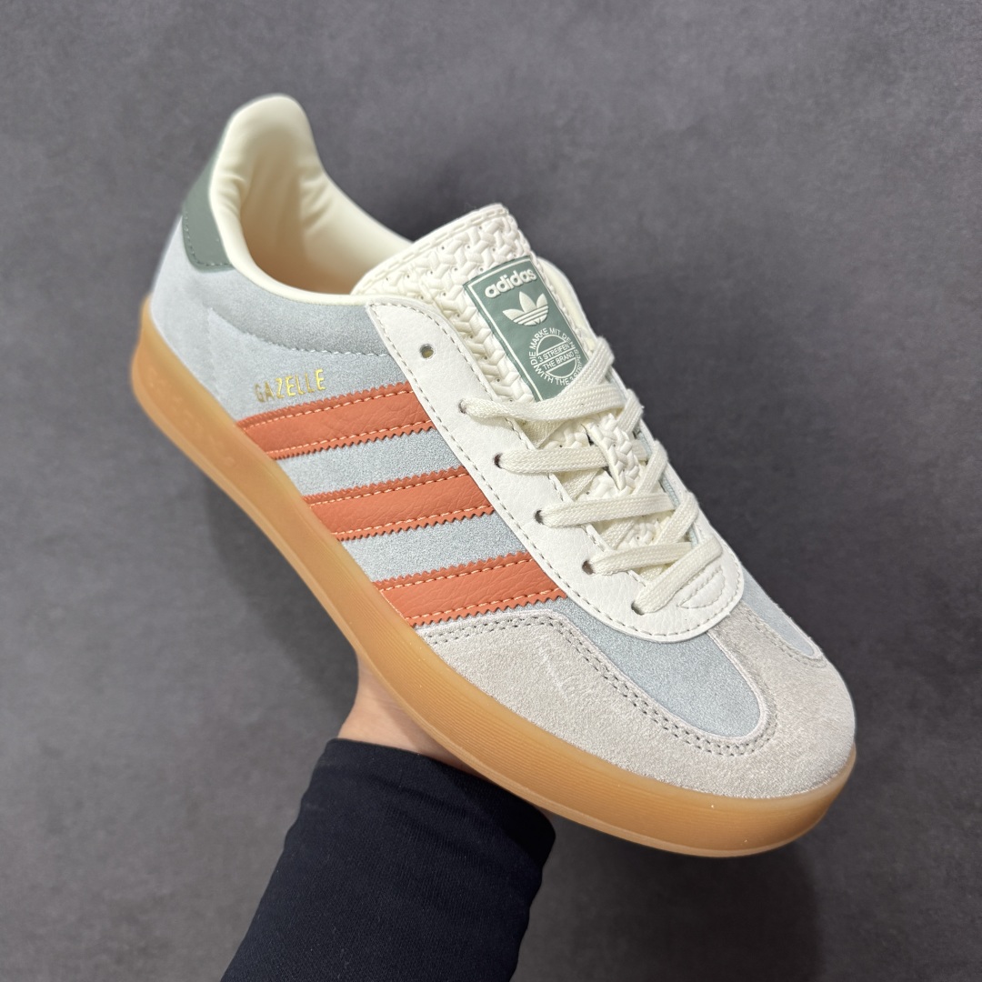 图片[3]-【公司级D版】AD Gazelle Indoor Trainers 羚羊内训系列低帮复古百搭休闲运动德训风板鞋 JQ0011 90年代经典的复刻版！自60年代以足球训练鞋面世以来,Gazelle就以其经典设计席卷全球。1991年版本的复刻,再造经典Gazelle。采用皮革打造,搭配浊色细节,让这款经典更加简约。 尺码：35.5-45 编码：YQB200210-选品中心