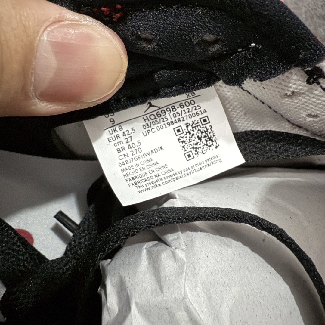 图片[8]-【PK纯原】Air Jordan 1 Low og AJ1乔1低帮男子文化篮球鞋 白红芝加哥 HQ6998-600 国内一线头部知名大厂出品 高端外贸零售专供品质 原鞋原楦头纸板开发 原厂防尘纸 极致一眼正品既视感 尺码：40 40.5 41 42 42.5 43 44 44.5 45 46 47.5-选品中心