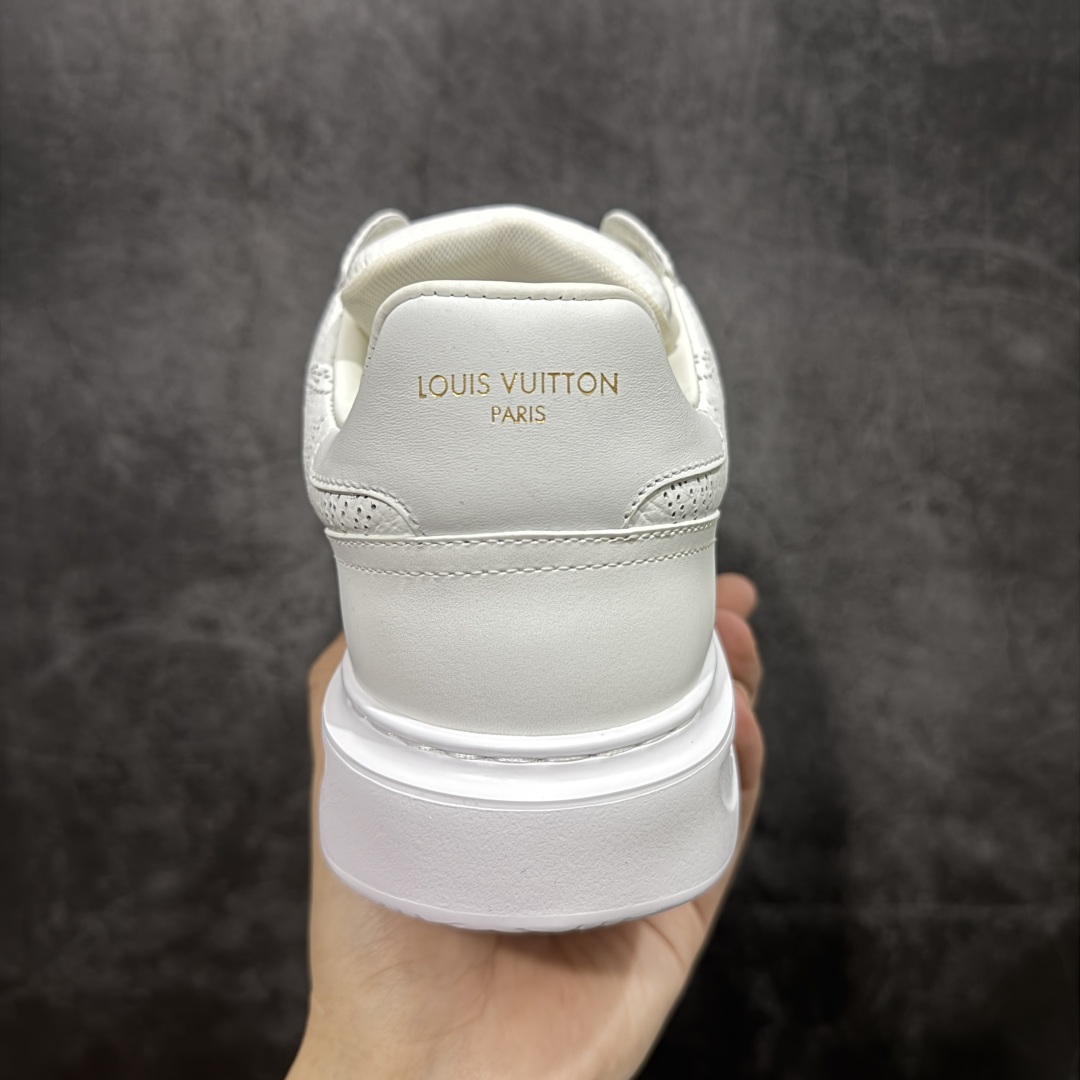 图片[4]-【海淘代购版】LOUIS VUITTON LV Beverly Hills 牛皮 圆头系带 低帮 时尚板鞋 男款 白色 海淘代购同渠道品质 高端零售 外贸充正专供 原版购入开发 ZP级全套包装 完美楦型 正确卡色 大底TPU 质感媲美原版 细节与原版一致 请注意区分市面通货材 尺码：38 39 40 41 42 43 44 45 46-选品中心