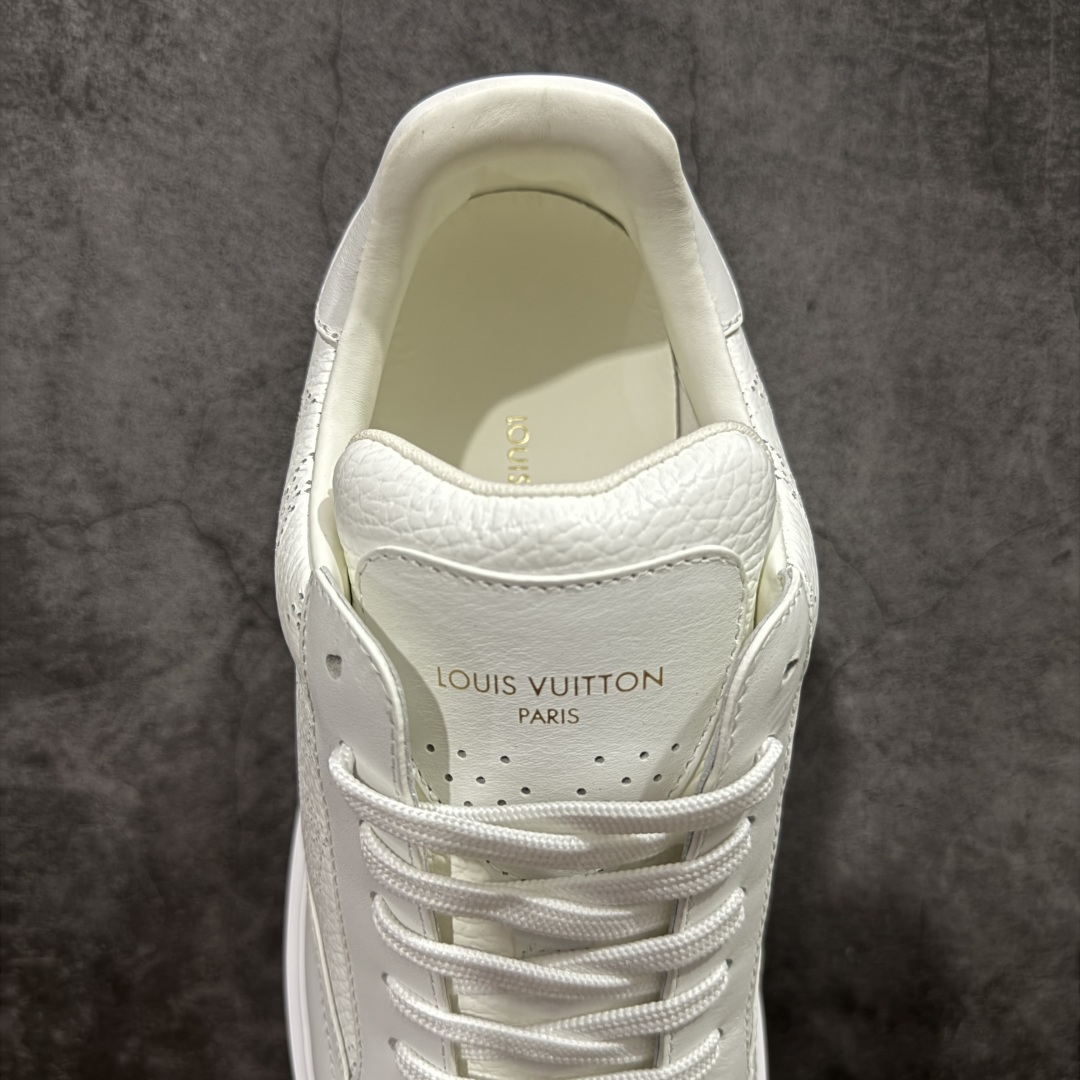 图片[8]-【海淘代购版】LOUIS VUITTON LV Beverly Hills 牛皮 圆头系带 低帮 时尚板鞋 男款 白色 海淘代购同渠道品质 高端零售 外贸充正专供 原版购入开发 ZP级全套包装 完美楦型 正确卡色 大底TPU 质感媲美原版 细节与原版一致 请注意区分市面通货材 尺码：38 39 40 41 42 43 44 45 46-选品中心