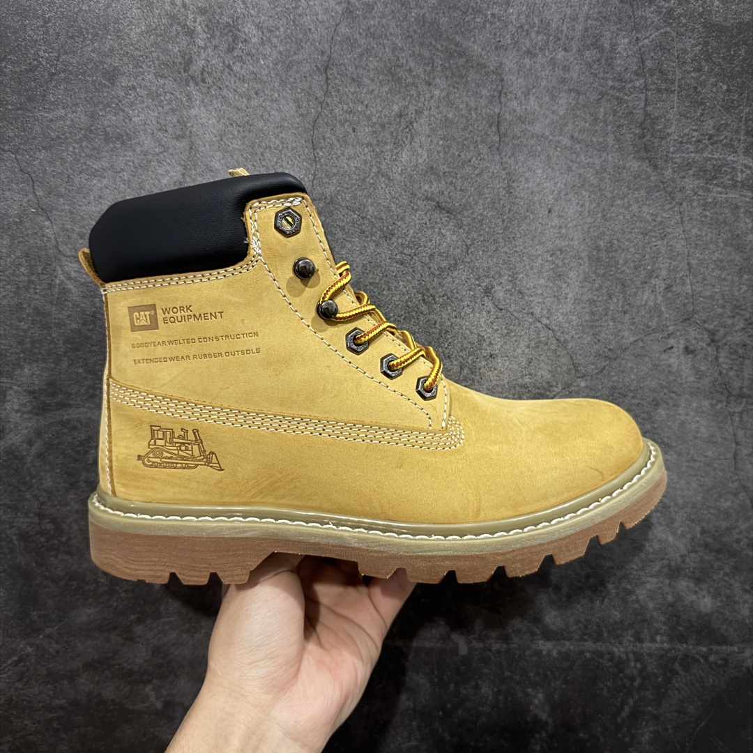 【莞产纯原】CAT /卡特经典畅销款官网常年主打款 历年经典热销大黄靴 面料采用意大利进口磨砂牛皮 堪称正品复印全新出炉 工艺品质基本无法辨别出真假 专为高端海淘代购客户准备 此款每年销量爆炸 由于纯手工机打走线 做工极其复杂 在保证品质的情况下 工厂产量有限 基本上供不应求永不开胶技术 五金 皮质材料 固特异橡胶牛筋大底 各处小细节只和正品对比 尺码：39 40 41 42 43 44 （皮鞋码）-选品中心