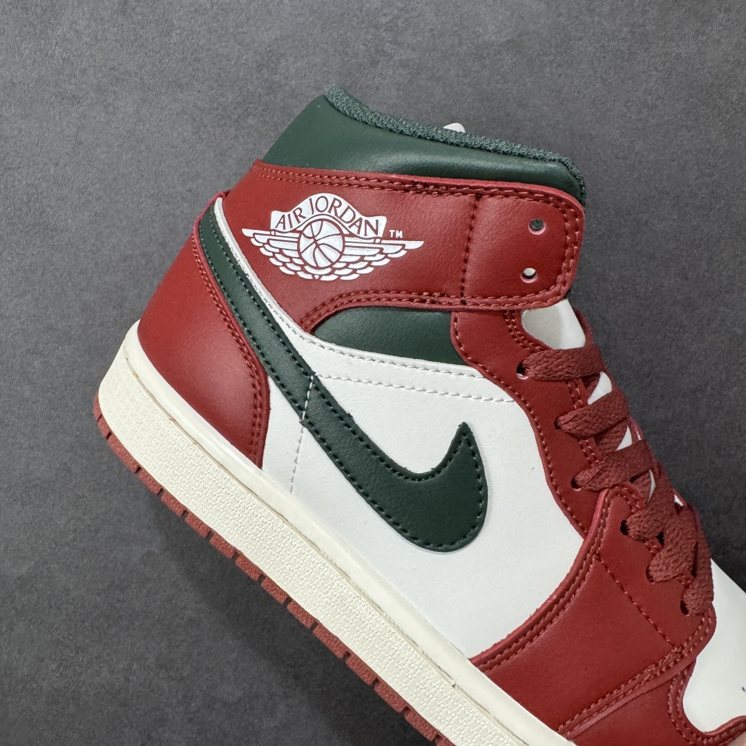 图片[6]-【K版纯原】头层 耐克Nike Air Jordan 1 Mid\”Tan/Red beans\”AJ1乔丹一代中帮经典复古文化休闲运动篮球鞋 采用组合牛剖革鞋面材质#中底注胶孔内置真Sole气垫#原数据开发模具大底 货号：DQ8426-105 尺码：36～46B 编码：YQA240250-选品中心