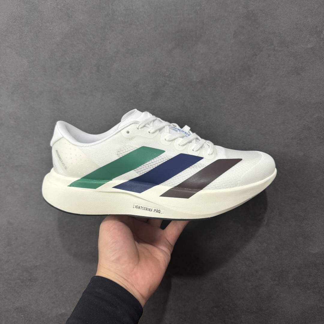 【公司级】Ad Adizero Evo SL 轻盈跑鞋 耐磨减震专业跑步鞋 冲向目标，一路向前，不断挑战和突破自我 无论是平时训练还是马拉松，让这款adidas跑步鞋伴你畅快开跑 兼具舒适性和结构感，搭载Lightstrike科技，为步伐注入活力 货号：KI3393 尺码：36 36.5 37 38 38.5 39 40 40.5 41 42 42.5 43 44 44.5 45 46 编码：FSB220230-选品中心