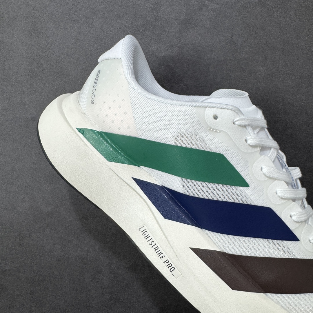 图片[6]-【公司级】Ad Adizero Evo SL 轻盈跑鞋 耐磨减震专业跑步鞋 冲向目标，一路向前，不断挑战和突破自我 无论是平时训练还是马拉松，让这款adidas跑步鞋伴你畅快开跑 兼具舒适性和结构感，搭载Lightstrike科技，为步伐注入活力 货号：KI3393 尺码：36 36.5 37 38 38.5 39 40 40.5 41 42 42.5 43 44 44.5 45 46 编码：FSB220230-选品中心