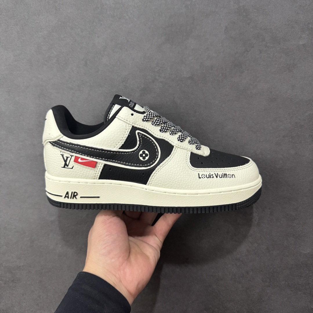 【定制版】Nike Air Force 1\'07 Low LV联名 米黑印花 空军一号低帮休闲板鞋  #原楦头原纸板 原装鞋盒 定制五金配件 内置全掌气垫 原厂鞋底 货号：DD1982-321  尺码：36 36.5 37.5 38 38.5 39 40 40.5 41 42 42.5 43 44 44.5 45-选品中心
