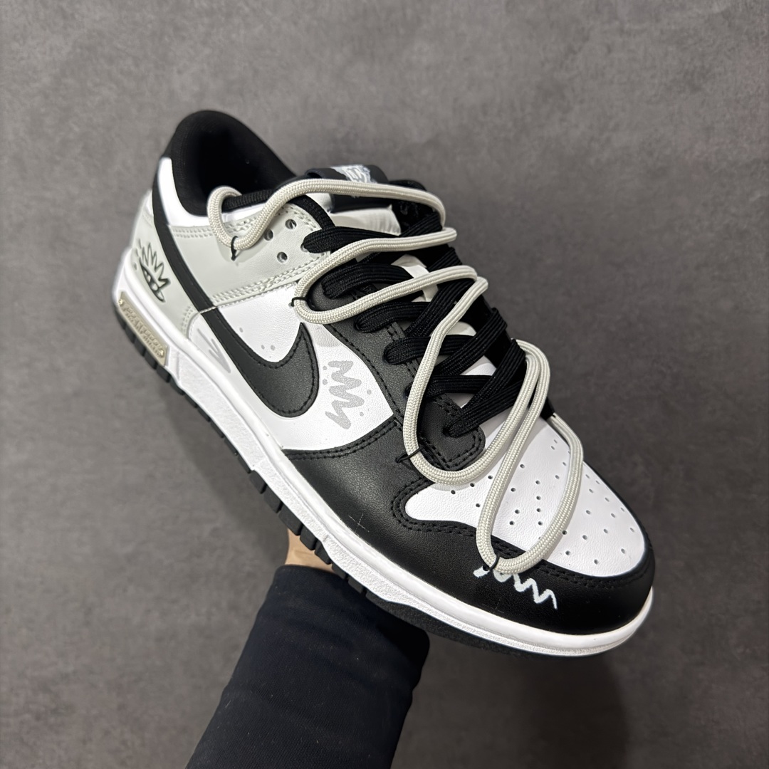 图片[3]-【定制版】Nike SB Dunk Low 绑带 周年高端定制 低帮休闲板鞋 DD1391-100  #定制鞋盒 超高清洁度 皮料切割干净无任何毛边 细节完美   尺码：40 40.5 41 42 42.5 43 44 44.5 45 46 编码：HXSB330340-选品中心
