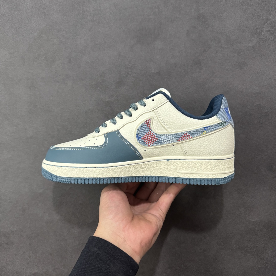 图片[2]-【定制版】Nike Air Force 1\’07 Low LV联名 拼接彩勾 空军一号低帮休闲板鞋  #原楦头原纸板 原装鞋盒 定制五金配件 内置全掌气垫 原厂鞋底 货号：DD1982-301  尺码：36 36.5 37.5 38 38.5 39 40 40.5 41 42 42.5 43 44 44.5 45 编码：HXSA310320-选品中心