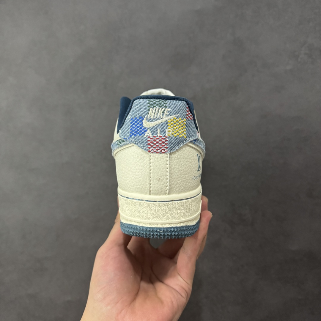 图片[4]-【定制版】Nike Air Force 1\’07 Low LV联名 拼接彩勾 空军一号低帮休闲板鞋  #原楦头原纸板 原装鞋盒 定制五金配件 内置全掌气垫 原厂鞋底 货号：DD1982-301  尺码：36 36.5 37.5 38 38.5 39 40 40.5 41 42 42.5 43 44 44.5 45 编码：HXSA310320-选品中心
