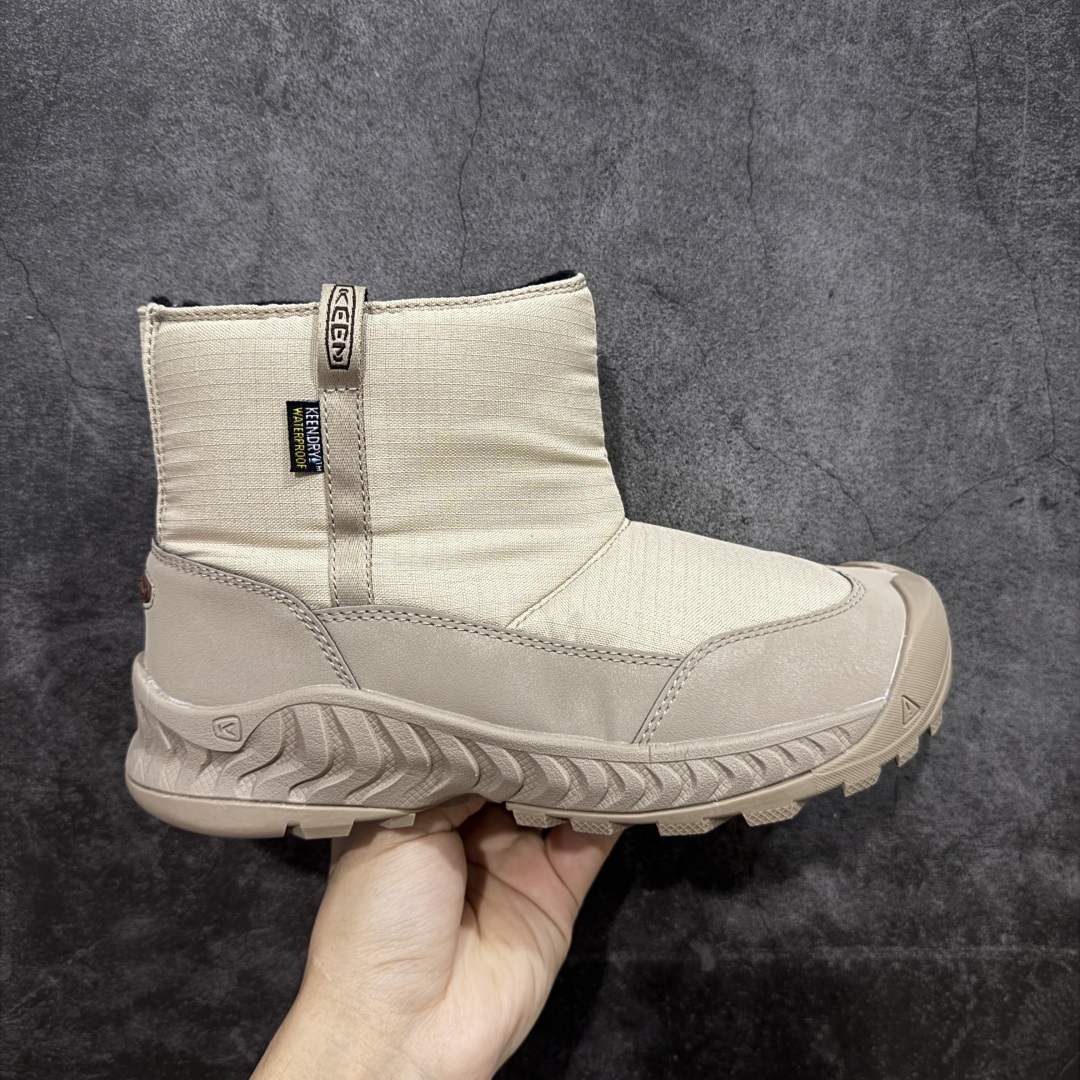 【绿x版】KEEN 科恩Hoodzerra Nxis Wp 圆头 减震耐磨 高帮 户外休闲鞋防水高帮 女鞋 纯原大厂出品 1比1原版打造 原材料gtx防水鞋面 真正做到防水防雾 内里轻绒 适合秋冬季节户外休闲穿搭 防滑耐磨大底 功能性十足 尺码：35.5-39-选品中心