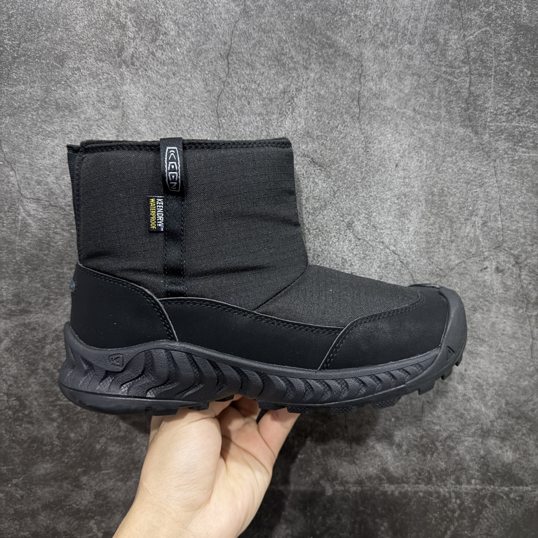 【绿x版】KEEN 科恩Hoodzerra Nxis Wp 圆头 减震耐磨 高帮 户外休闲鞋防水高帮 女鞋 纯原大厂出品 1比1原版打造 原材料gtx防水鞋面 真正做到防水防雾 内里轻绒 适合秋冬季节户外休闲穿搭 防滑耐磨大底 功能性十足 尺码：35.5-39-选品中心