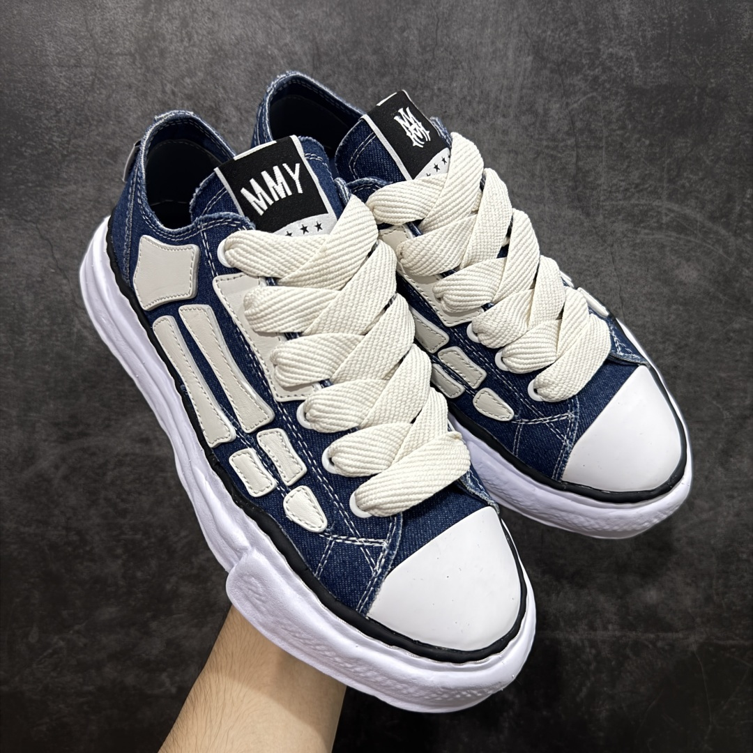 【纯原】MMY X AMIRI 联名款骨头鞋溶解鞋 牛仔蓝黑白碰撞，独特骨骼线条设计，这双板鞋将个性与时