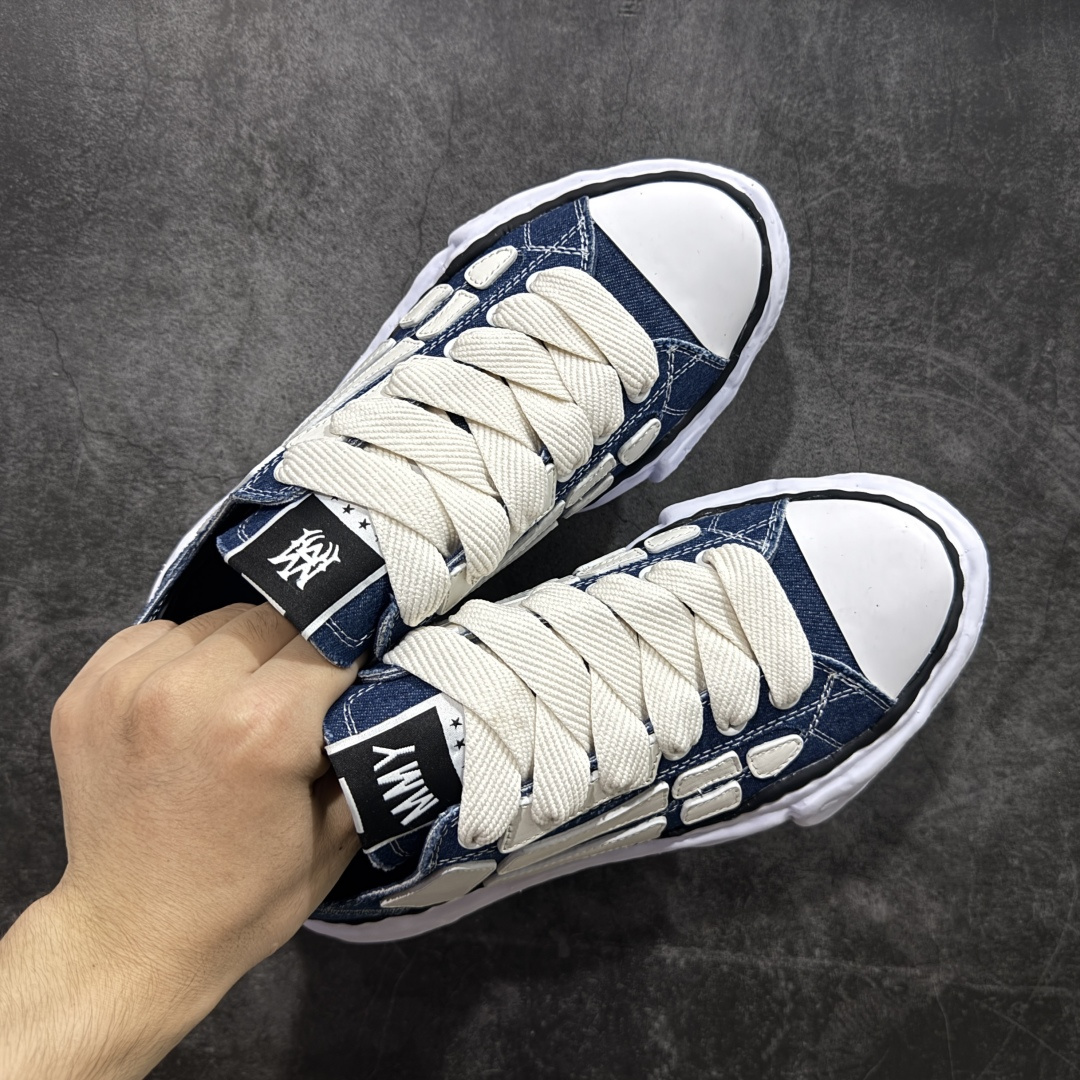 【纯原】MMY X AMIRI 联名款骨头鞋溶解鞋 牛仔蓝黑白碰撞，独特骨骼线条设计，这双板鞋将个性与时