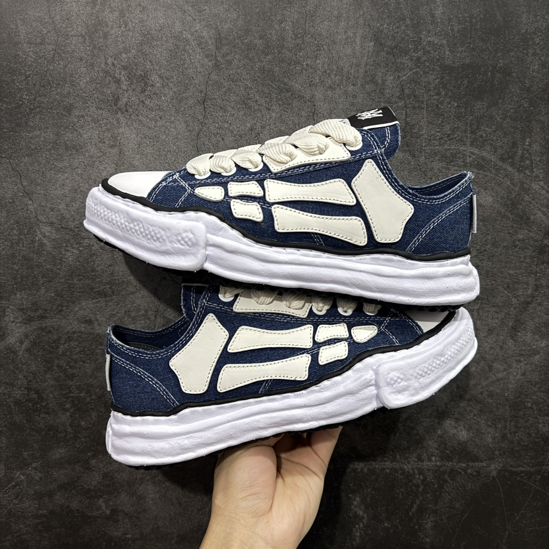 【纯原】MMY X AMIRI 联名款骨头鞋溶解鞋 牛仔蓝黑白碰撞，独特骨骼线条设计，这双板鞋将个性与时