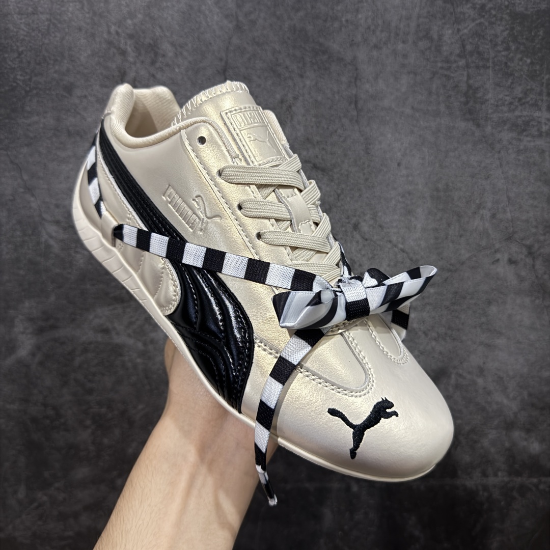 图片[3]-【纯原神版】ROSE x PUMA彪马 speedcat 舒适百搭芭蕾绑带镂空甜美设计感撞色 生活休闲鞋 女款 金色 404392-01 升级品质 配件齐 原装档案原数据纸版楦型 头层皮料打造 区别市面先行版本 尺码：36 37 37.5 38 38.5 39 40-选品中心