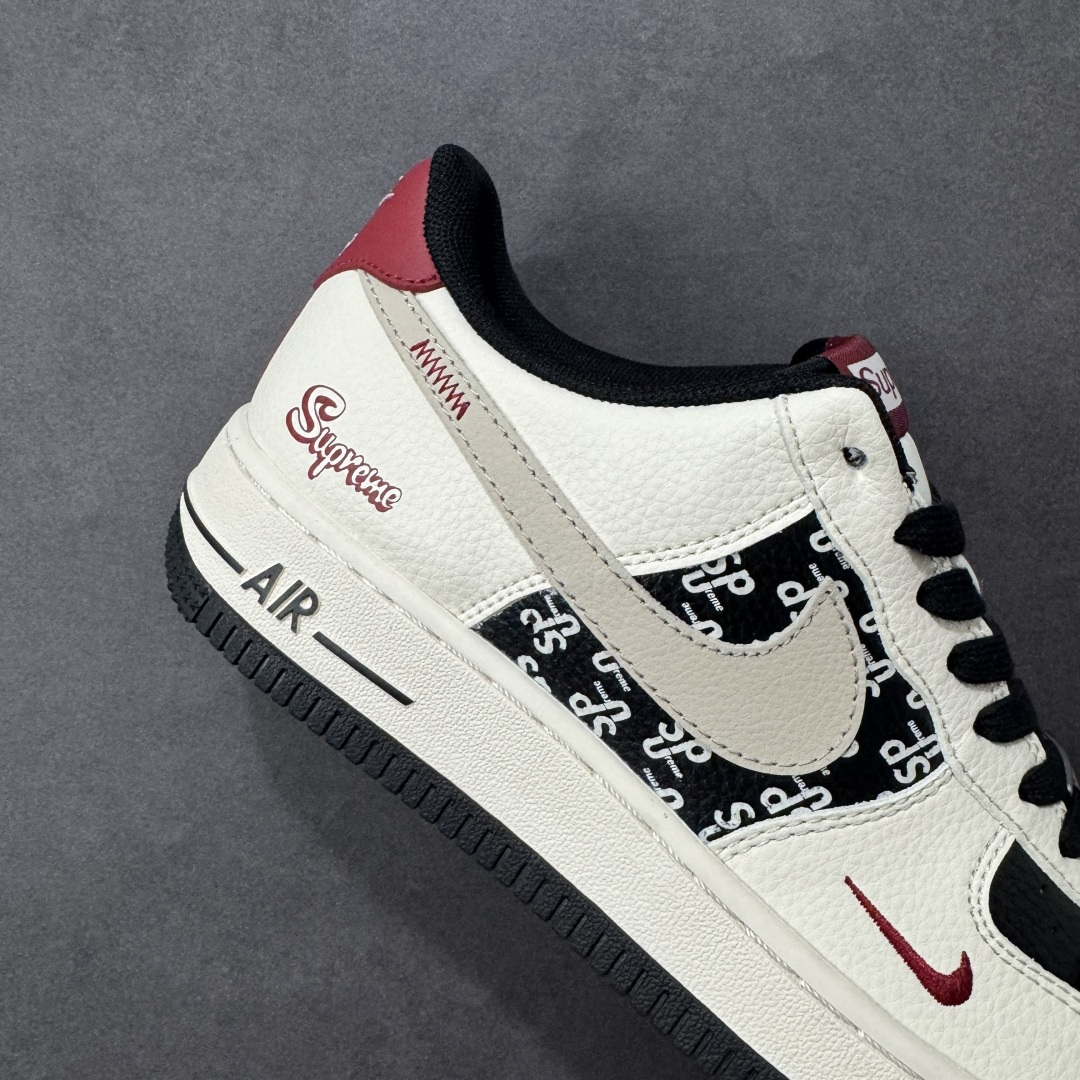 【定制版】Nike Air Force 1'07 Low 联名 米白黑黑红 高端定制 低帮休闲板鞋#定制