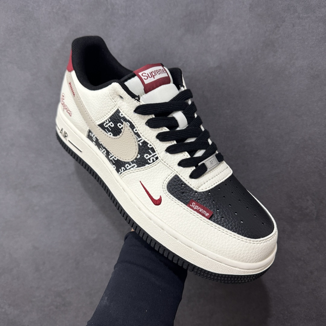 【定制版】Nike Air Force 1'07 Low 联名 米白黑黑红 高端定制 低帮休闲板鞋#定制