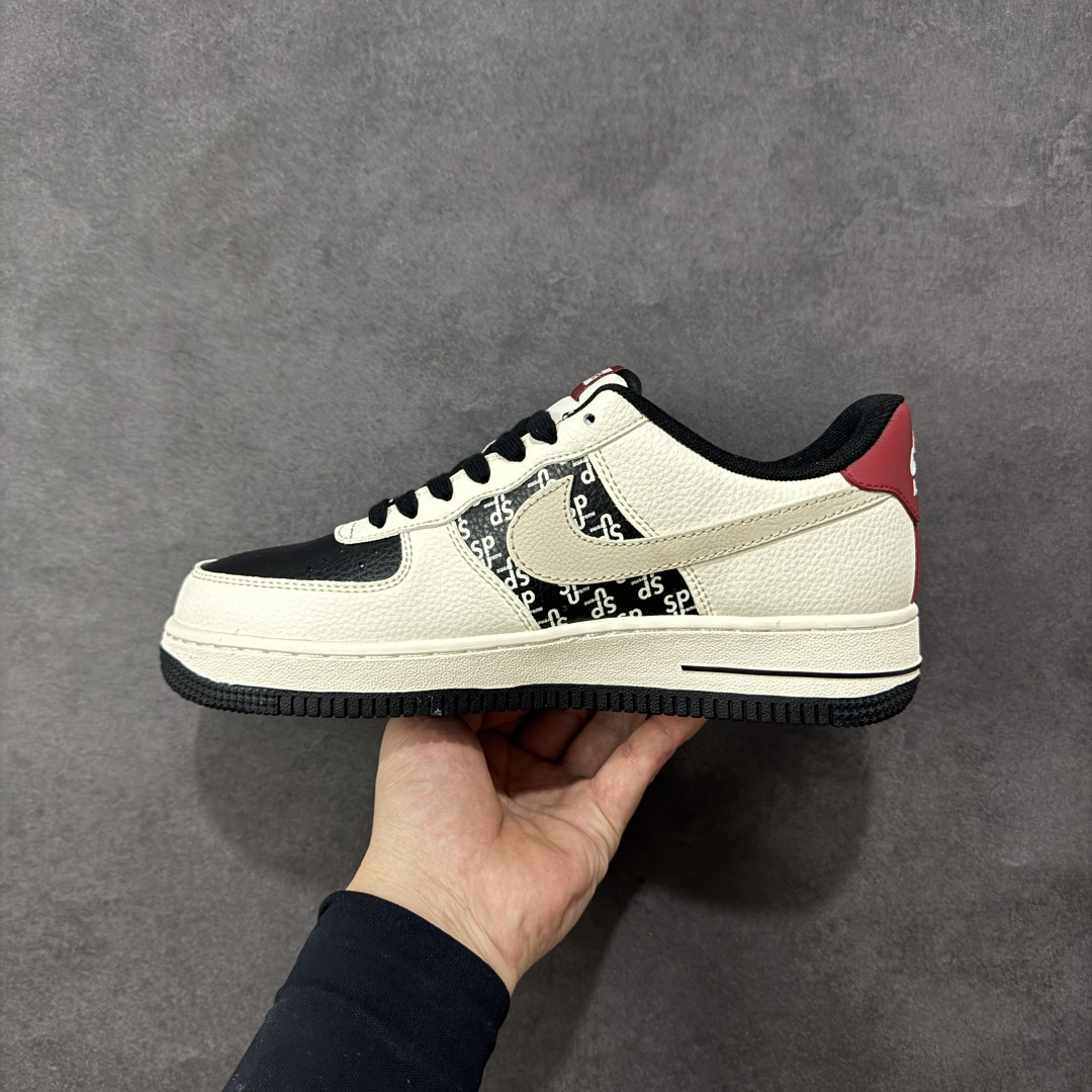 【定制版】Nike Air Force 1'07 Low 联名 米白黑黑红 高端定制 低帮休闲板鞋#定制