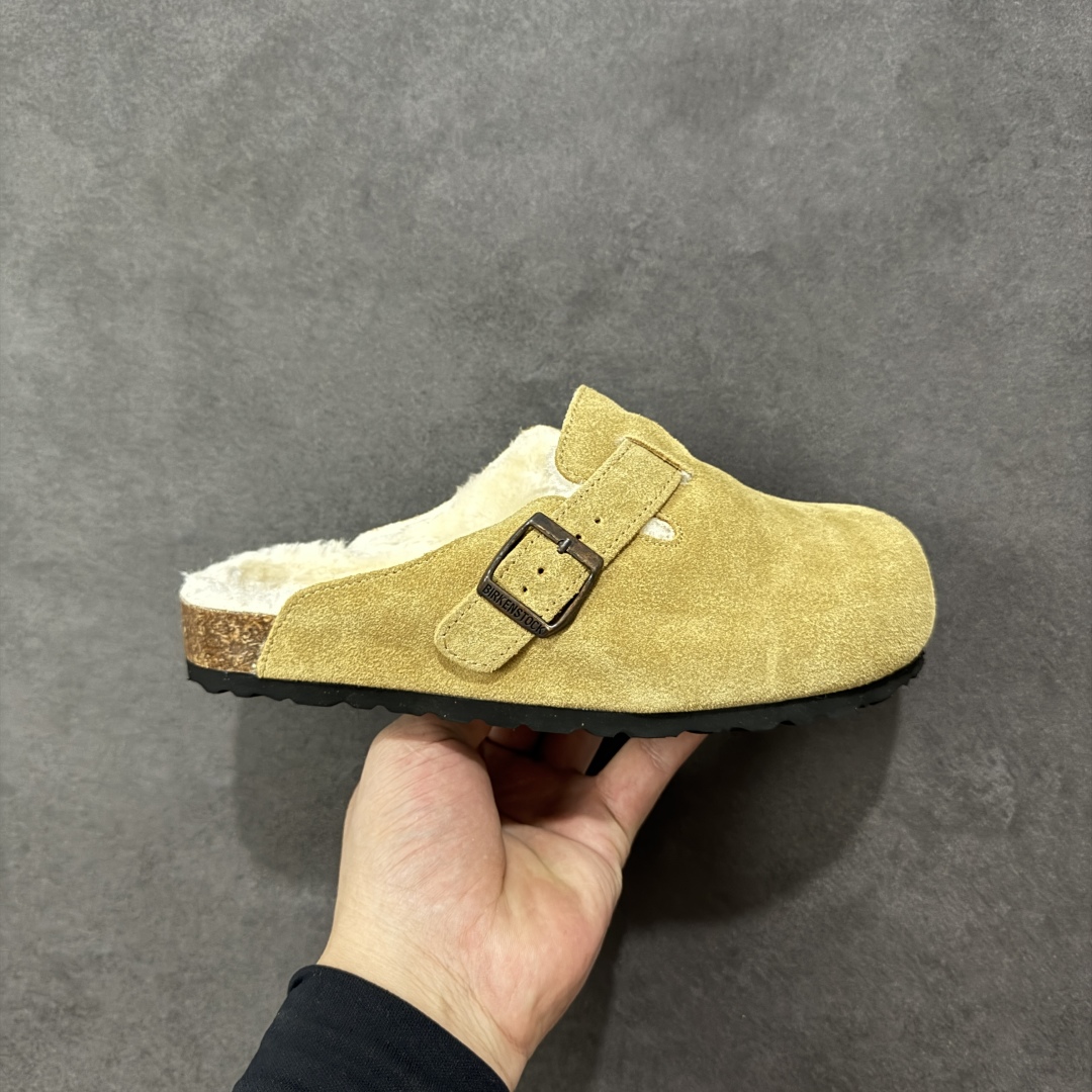 【公司级】博肯Birkenstock London Suede Leather 伦敦系列低帮牛皮绒面革平底复古软木休闲鞋拖鞋 1010503 尺码：35-45 编码：PSB240250-选品中心