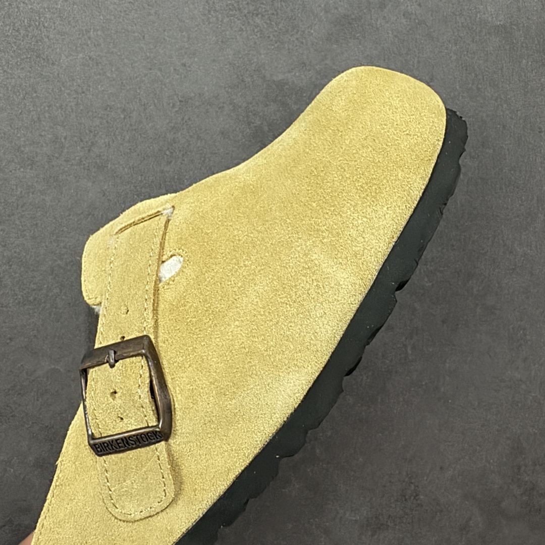 图片[4]-【公司级】博肯Birkenstock London Suede Leather 伦敦系列低帮牛皮绒面革平底复古软木休闲鞋拖鞋 1010503 尺码：35-45 编码：PSB240250-选品中心