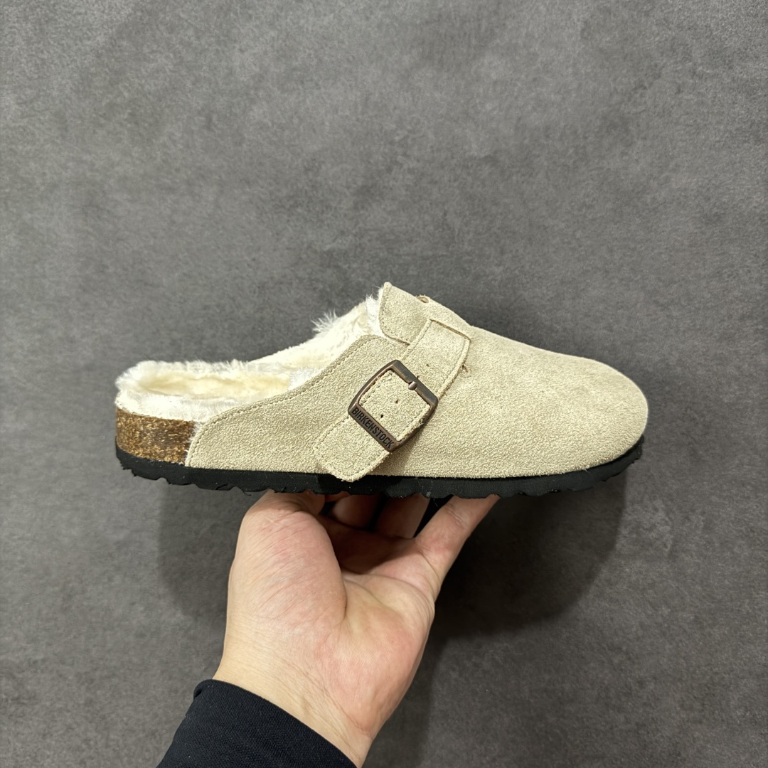 【公司级】博肯Birkenstock London Suede Leather 伦敦系列低帮牛皮绒面革平底复古软木休闲鞋拖鞋 1010503 尺码：35-45 编码：PSB240250-选品中心