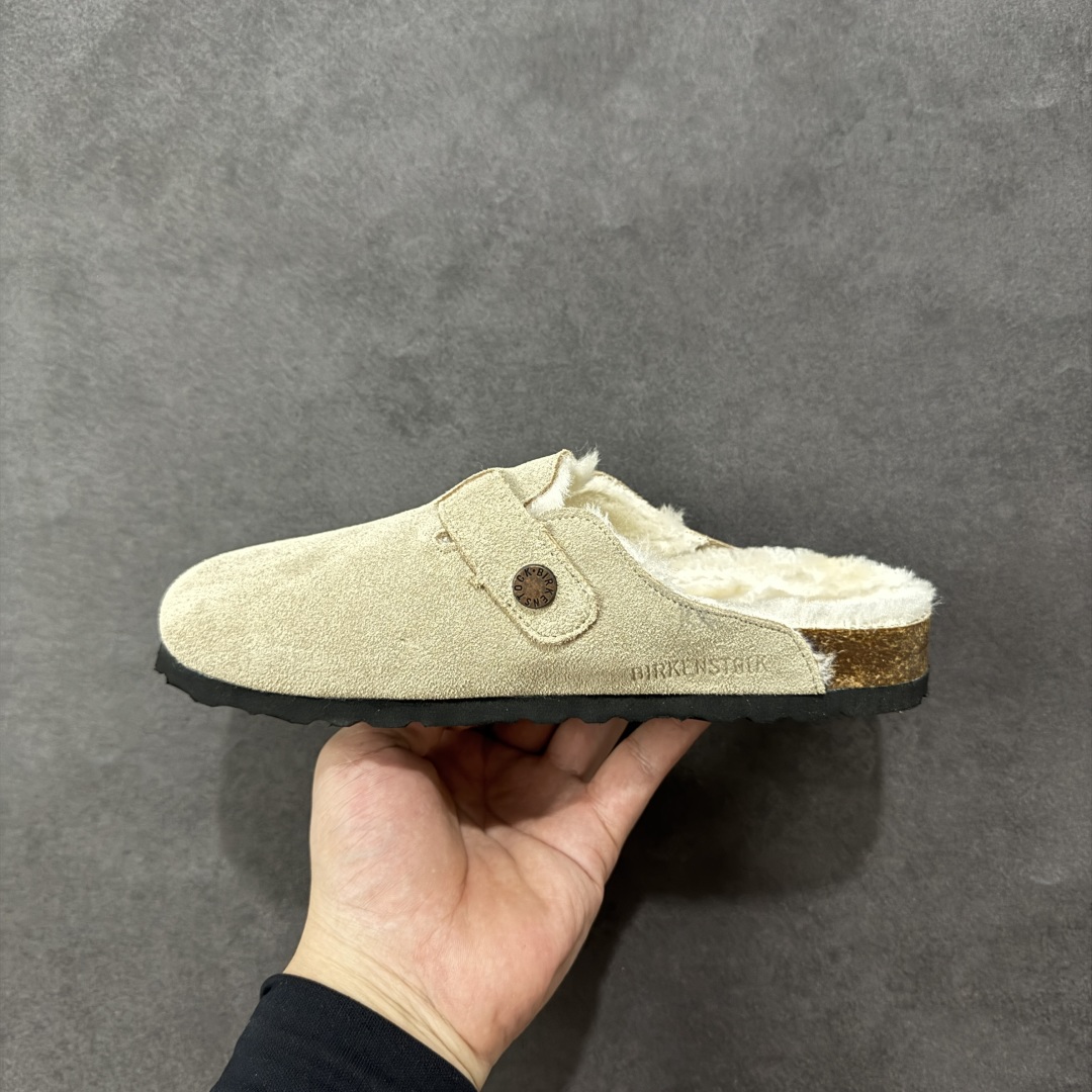 图片[2]-【公司级】博肯Birkenstock London Suede Leather 伦敦系列低帮牛皮绒面革平底复古软木休闲鞋拖鞋 1010503 尺码：35-45 编码：PSB240250-选品中心