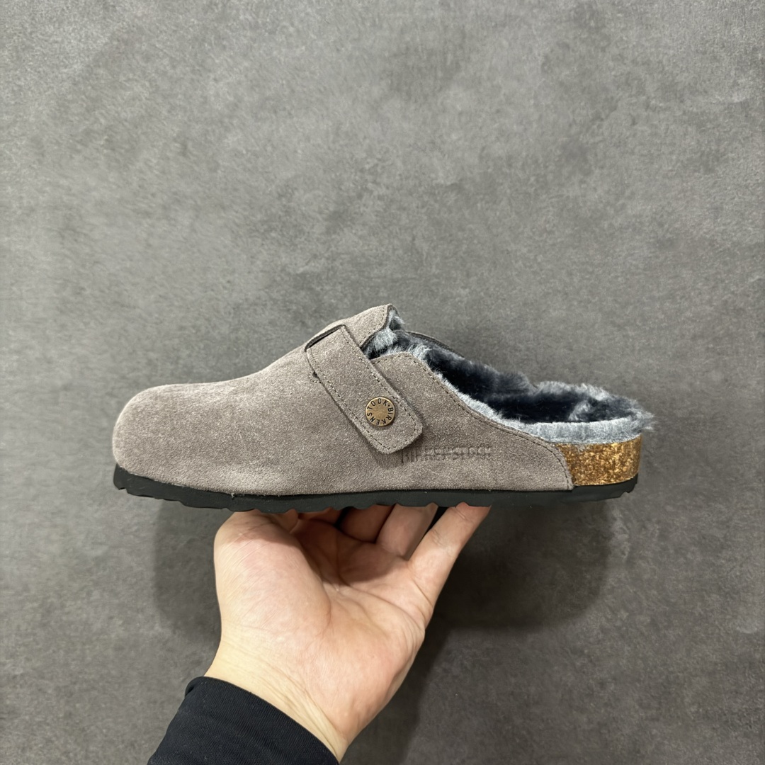 图片[2]-【公司级】博肯Birkenstock London Suede Leather 伦敦系列低帮牛皮绒面革平底复古软木休闲鞋拖鞋 1010503 尺码：35-45 编码：PSB240250-选品中心