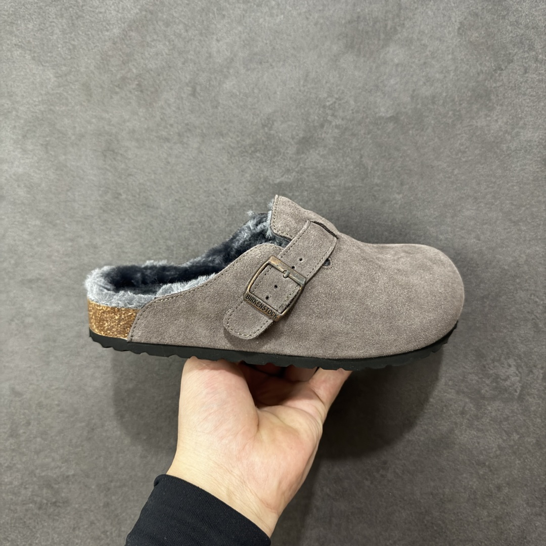 【公司级】博肯Birkenstock London Suede Leather 伦敦系列低帮牛皮绒面革平底复古软木休闲鞋拖鞋 1010503 尺码：35-45 编码：PSB240250-选品中心
