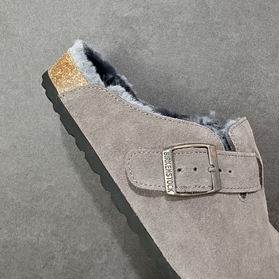 图片[6]-【公司级】博肯Birkenstock London Suede Leather 伦敦系列低帮牛皮绒面革平底复古软木休闲鞋拖鞋 1010503 尺码：35-45 编码：PSB240250-选品中心