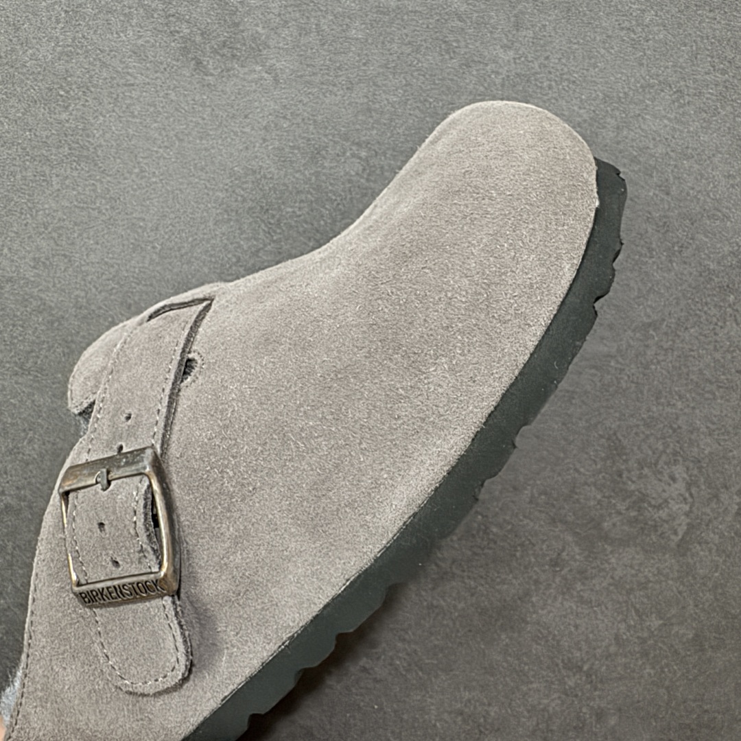 图片[5]-【公司级】博肯Birkenstock London Suede Leather 伦敦系列低帮牛皮绒面革平底复古软木休闲鞋拖鞋 1010503 尺码：35-45 编码：PSB240250-选品中心
