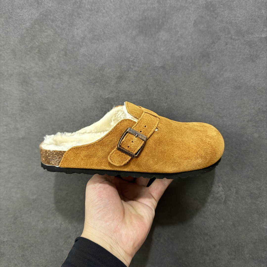 【公司级】博肯Birkenstock London Suede Leather 伦敦系列低帮牛皮绒面革平底复古软木休闲鞋拖鞋 1010503 尺码：35-45 编码：PSB240250-选品中心