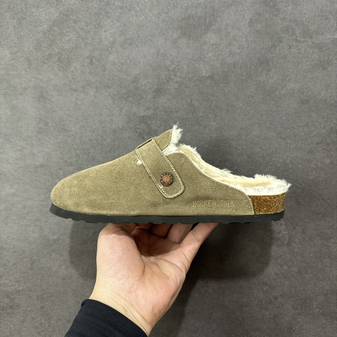 图片[2]-【公司级】博肯Birkenstock London Suede Leather 伦敦系列低帮牛皮绒面革平底复古软木休闲鞋拖鞋 1010503 尺码：35-45 编码：PSB240250-选品中心