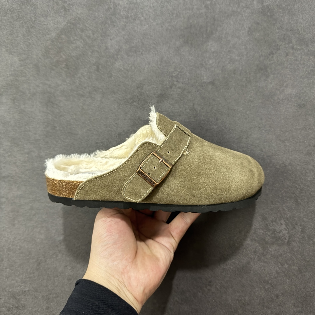 【公司级】博肯Birkenstock London Suede Leather 伦敦系列低帮牛皮绒面革平底复古软木休闲鞋拖鞋 1010503 尺码：35-45 编码：PSB240250-选品中心