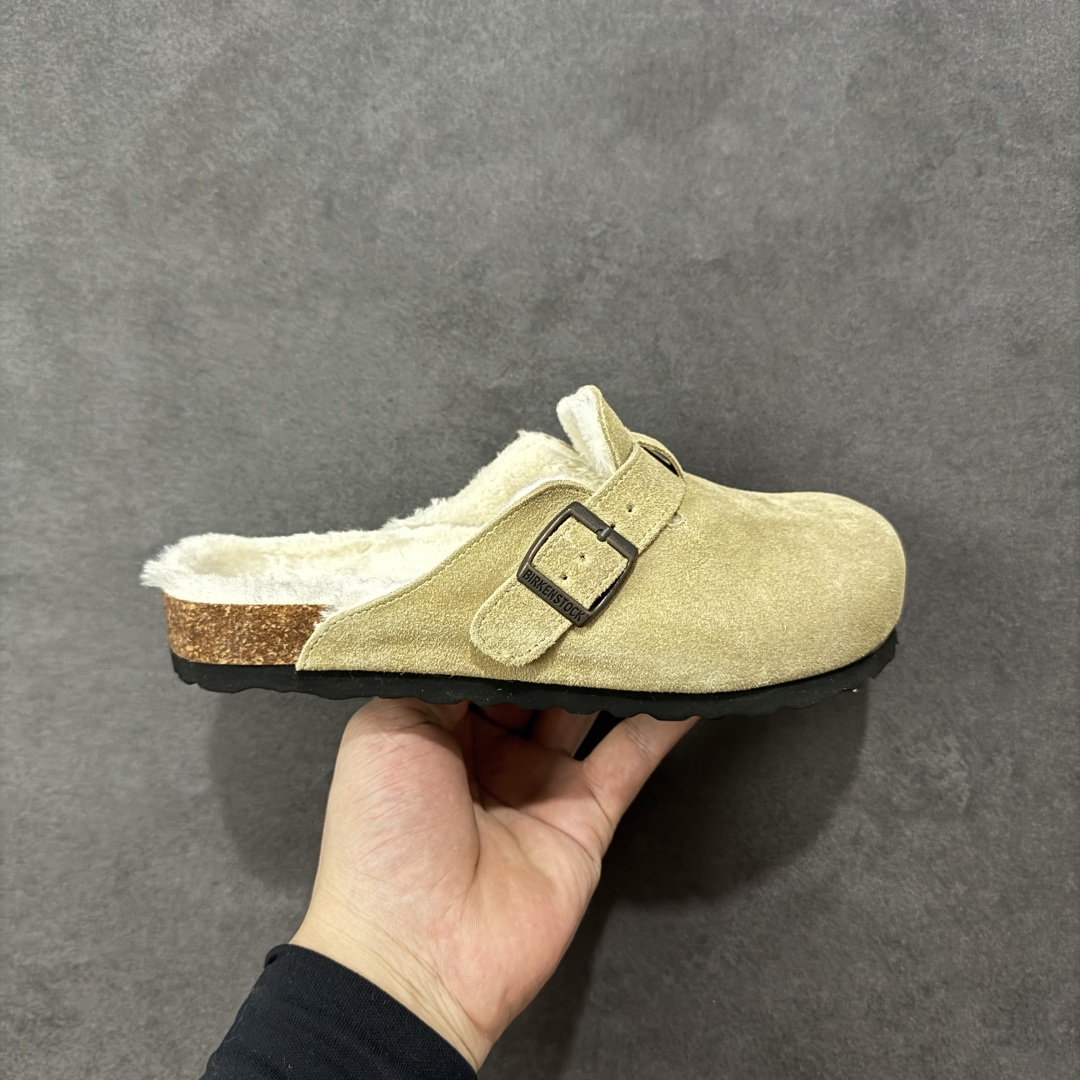 【公司级】博肯Birkenstock London Suede Leather 伦敦系列低帮牛皮绒面革平底复古软木休闲鞋拖鞋 1010503 尺码：35-45 编码：PSB240250-选品中心