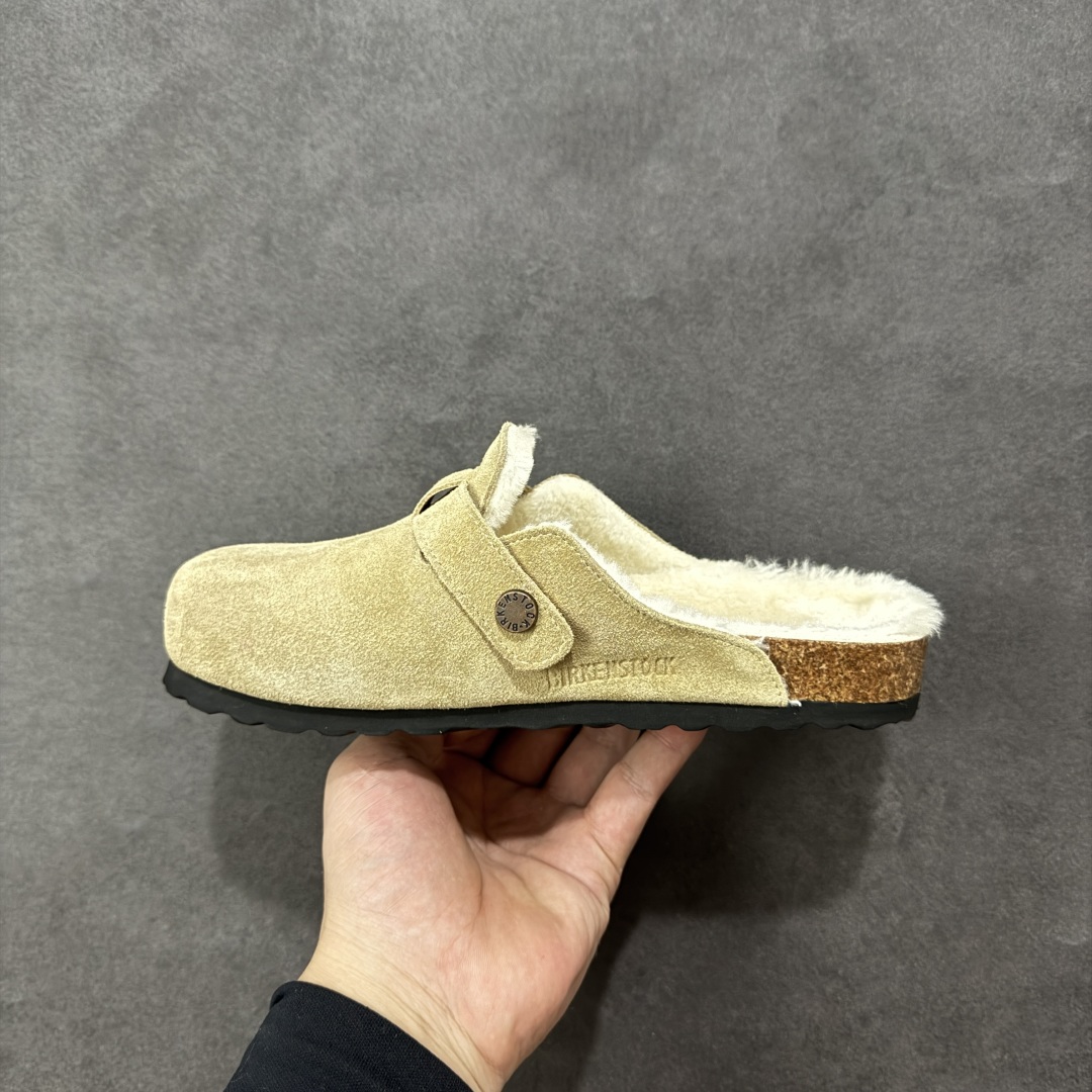 图片[2]-【公司级】博肯Birkenstock London Suede Leather 伦敦系列低帮牛皮绒面革平底复古软木休闲鞋拖鞋 1010503 尺码：35-45 编码：PSB240250-选品中心