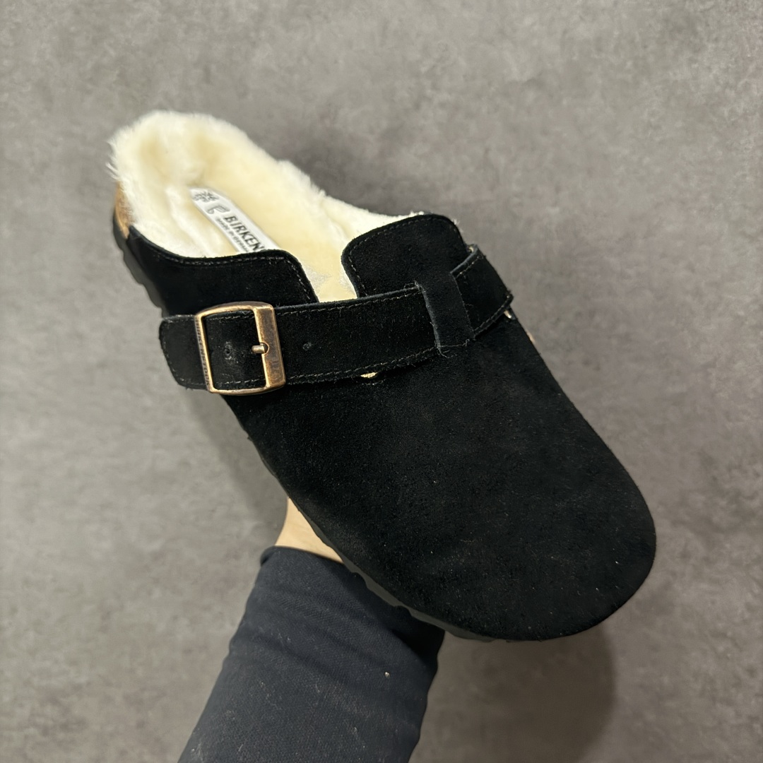 图片[3]-【公司级】博肯Birkenstock London Suede Leather 伦敦系列低帮牛皮绒面革平底复古软木休闲鞋拖鞋 1010503 尺码：35-45 编码：PSB240250-选品中心