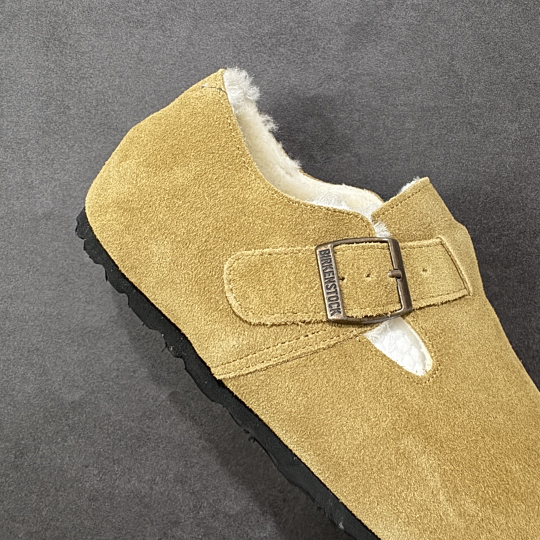 图片[6]-【公司级】博肯Birkenstock London Suede Leather 伦敦系列低帮牛皮绒面革平底复古软木休闲鞋 1010503 尺码：35-45 编码：PSB240250-选品中心