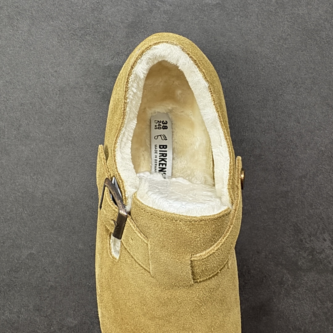 图片[7]-【公司级】博肯Birkenstock London Suede Leather 伦敦系列低帮牛皮绒面革平底复古软木休闲鞋 1010503 尺码：35-45 编码：PSB240250-选品中心