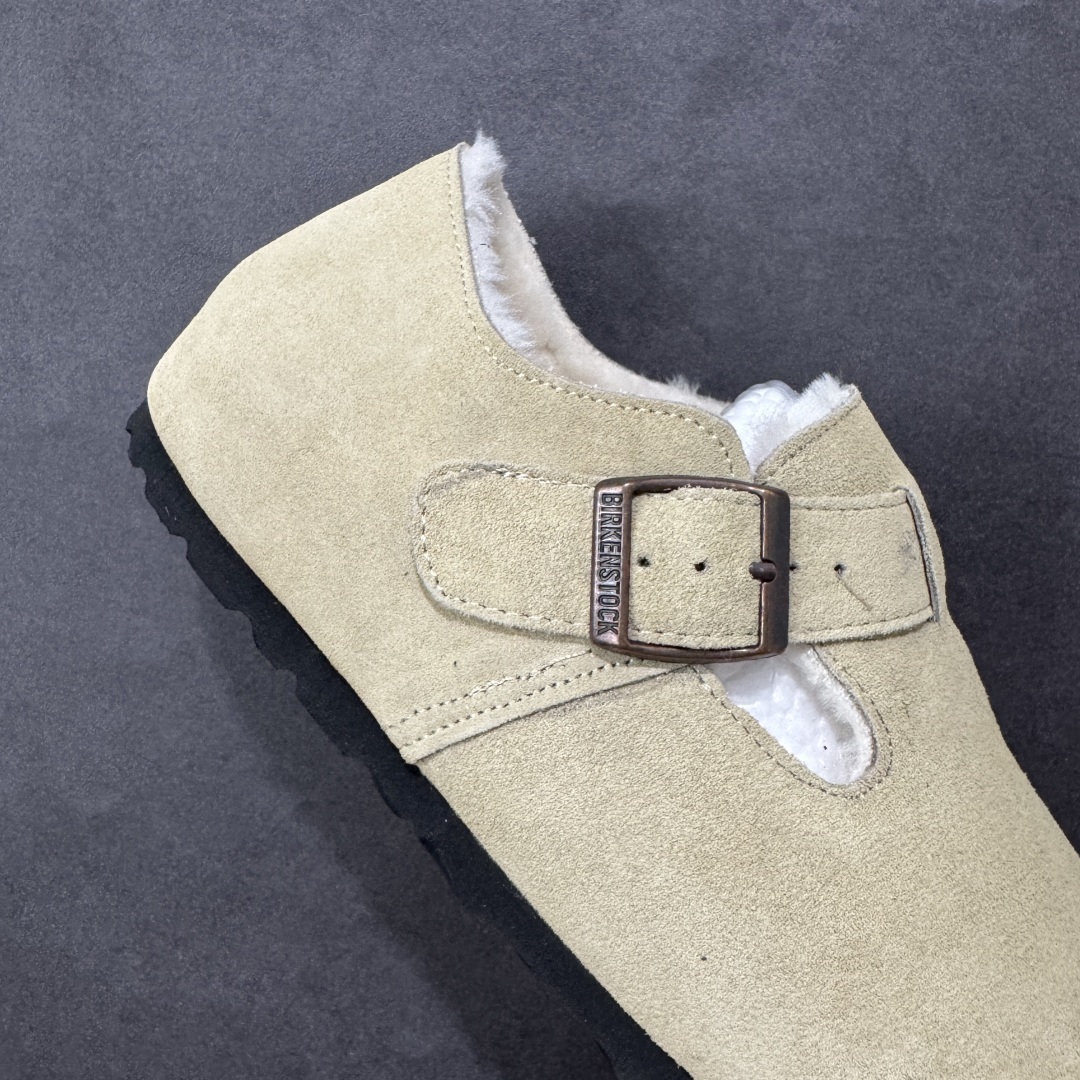 图片[6]-【公司级】博肯Birkenstock London Suede Leather 伦敦系列低帮牛皮绒面革平底复古软木休闲鞋 1010503 尺码：35-45 编码：PSB240250-选品中心