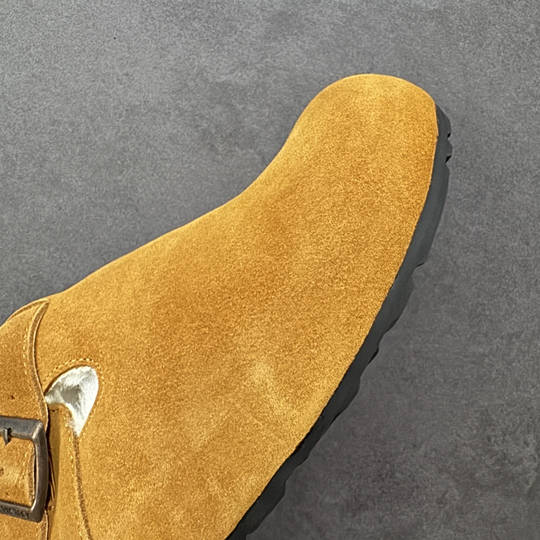 图片[5]-【公司级】博肯Birkenstock London Suede Leather 伦敦系列低帮牛皮绒面革平底复古软木休闲鞋 1010503 尺码：35-45 编码：PSB240250-选品中心