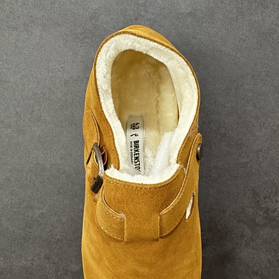 图片[7]-【公司级】博肯Birkenstock London Suede Leather 伦敦系列低帮牛皮绒面革平底复古软木休闲鞋 1010503 尺码：35-45 编码：PSB240250-选品中心