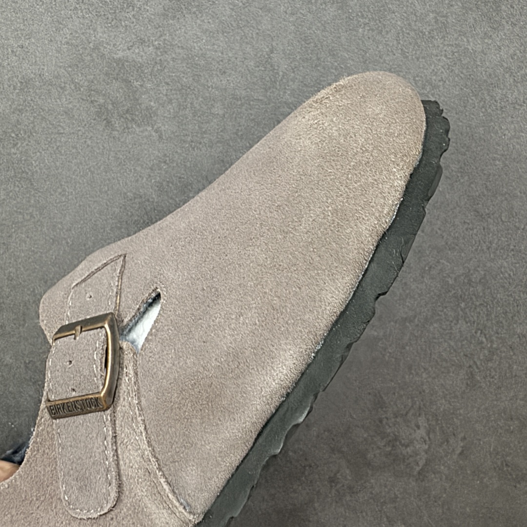 图片[5]-【公司级】博肯Birkenstock London Suede Leather 伦敦系列低帮牛皮绒面革平底复古软木休闲鞋 1010503 尺码：35-45 编码：PSB240250-选品中心