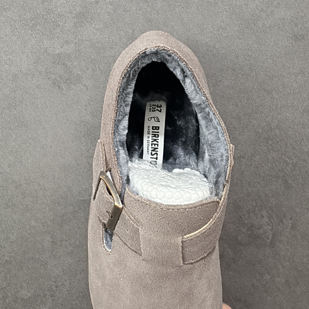 图片[7]-【公司级】博肯Birkenstock London Suede Leather 伦敦系列低帮牛皮绒面革平底复古软木休闲鞋 1010503 尺码：35-45 编码：PSB240250-选品中心
