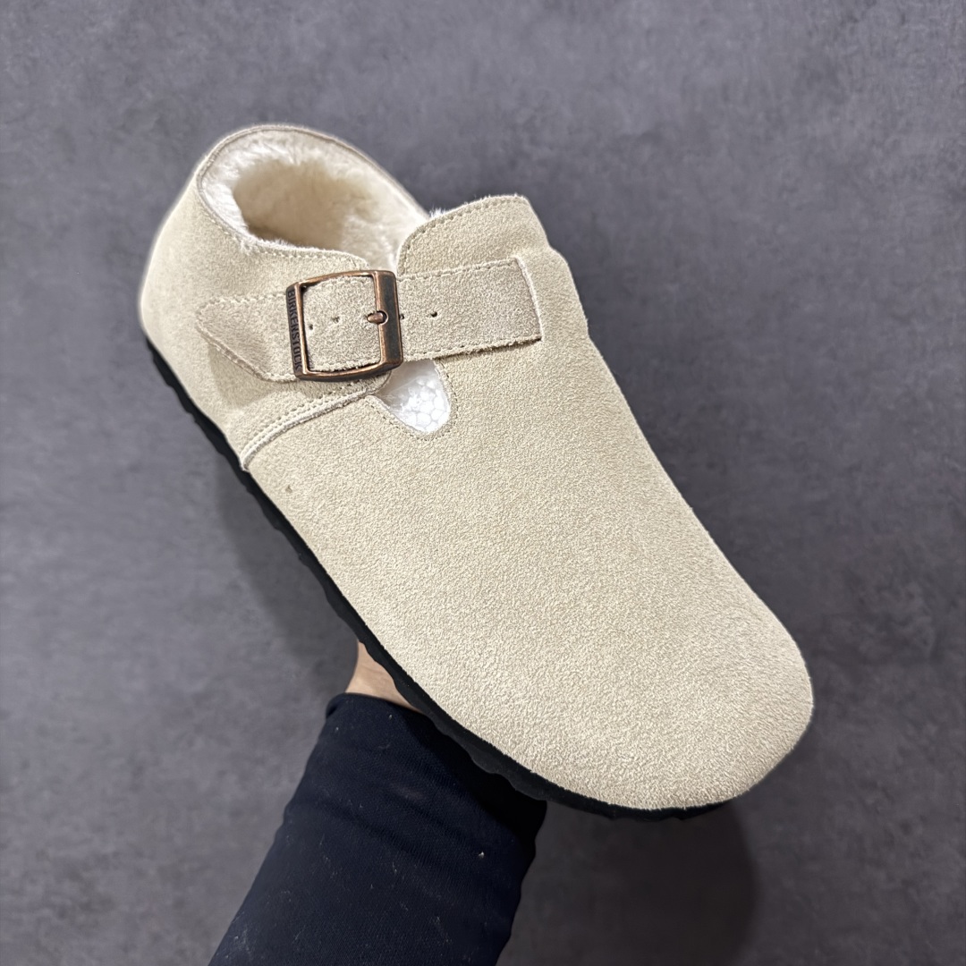 图片[3]-【公司级】博肯Birkenstock London Suede Leather 伦敦系列低帮牛皮绒面革平底复古软木休闲鞋 1010503 尺码：35-45 编码：PSB240250-选品中心