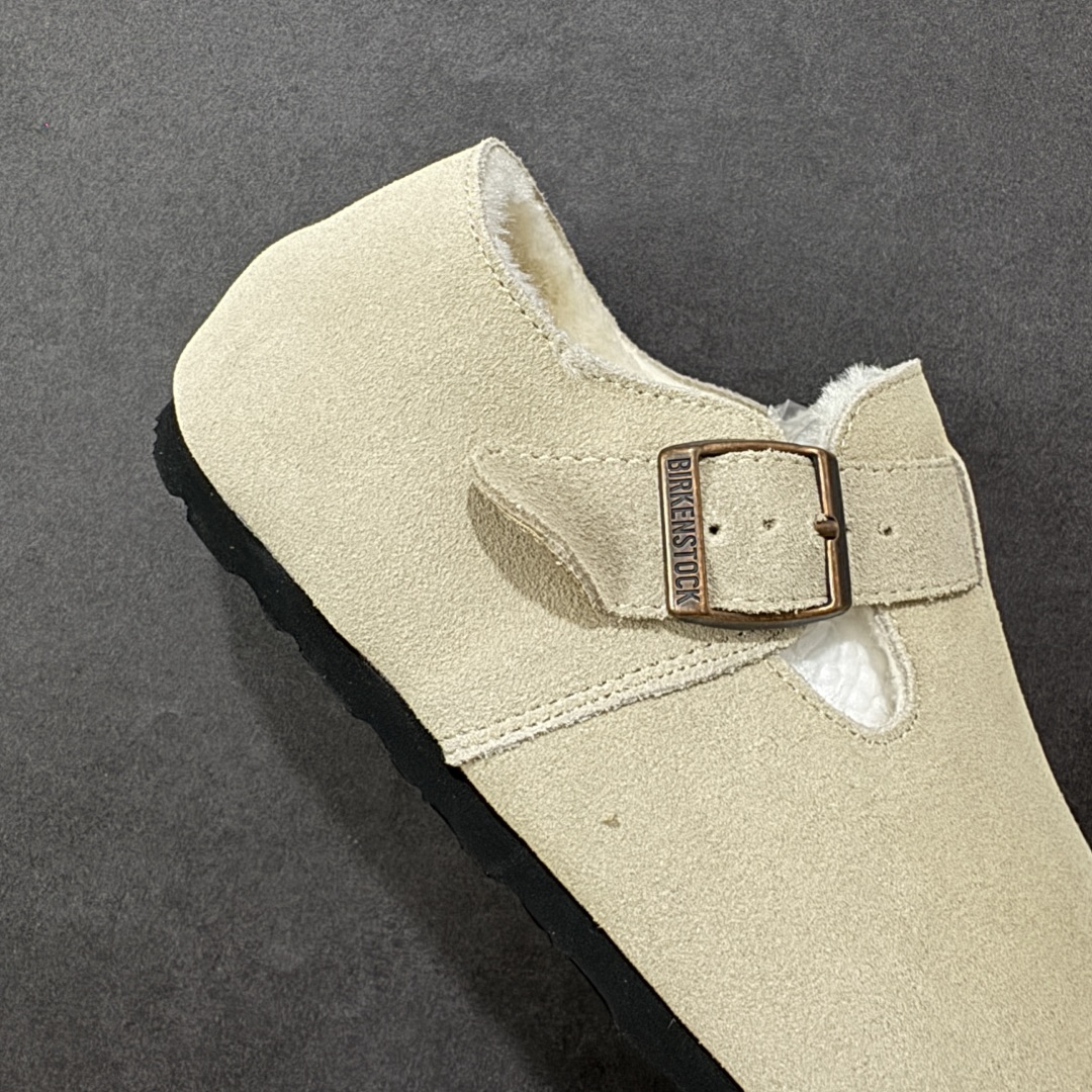 图片[6]-【公司级】博肯Birkenstock London Suede Leather 伦敦系列低帮牛皮绒面革平底复古软木休闲鞋 1010503 尺码：35-45 编码：PSB240250-选品中心