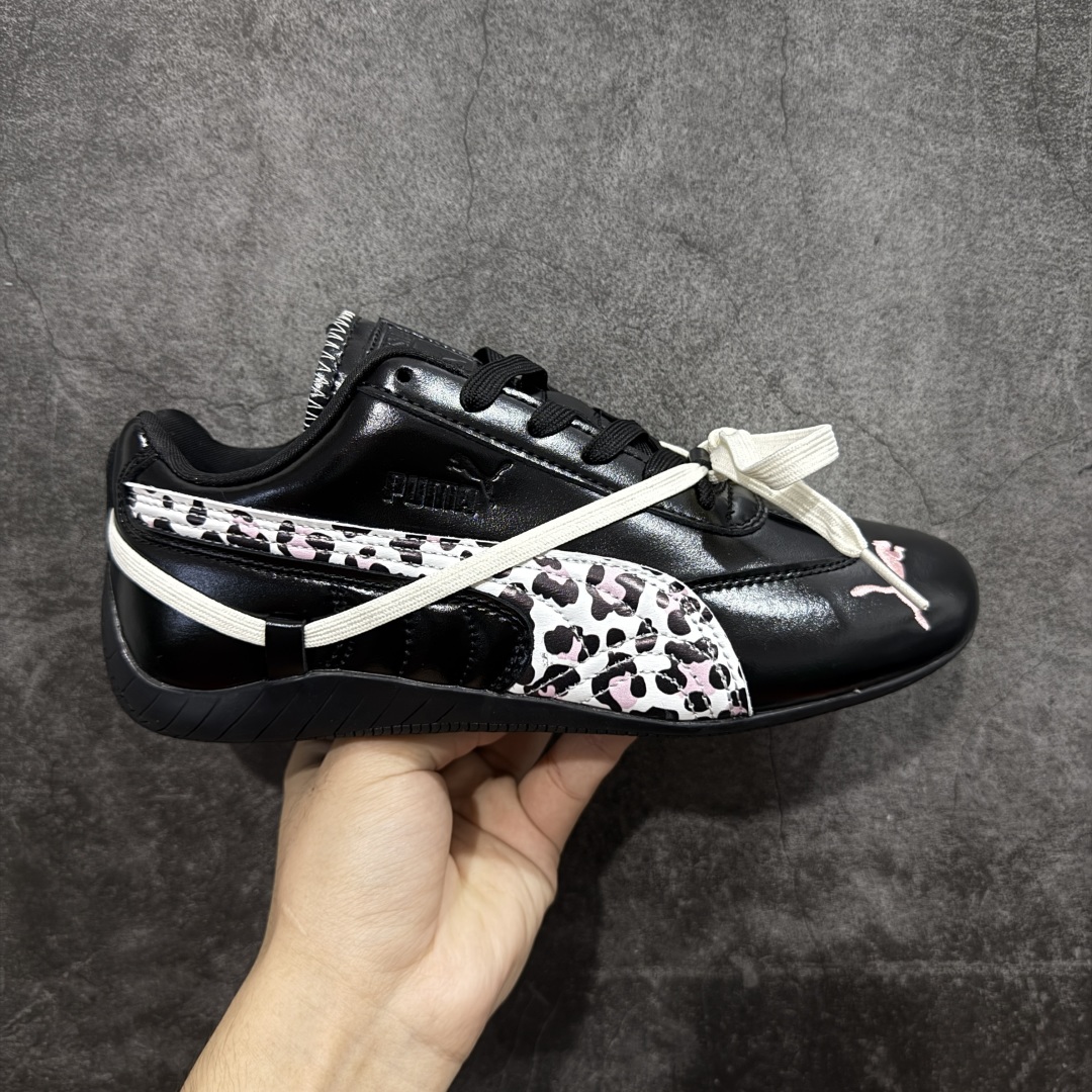 【纯原神版】ROSE x PUMA彪马 speedcat 舒适百搭芭蕾绑带镂空甜美设计感撞色 生活休闲鞋 女款 黑色 404391-01 升级品质 配件齐 原装档案原数据纸版楦型 头层皮料打造 区别市面先行版本 尺码：36 37 37.5 38 38.5 39 40-选品中心