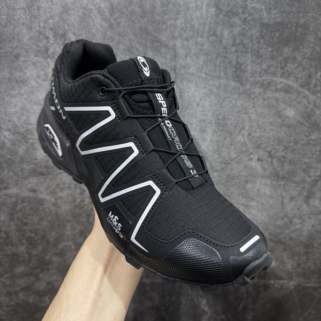 【纯原】萨洛蒙/Salomon Speed Cross 3 织物皮革低帮全能越野透气休闲运动鞋 Salo