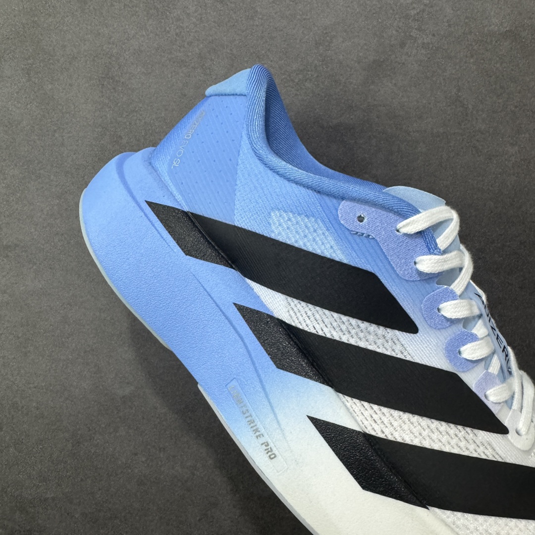 图片[6]-【公司级】Ad Adizero Evo SL 轻盈跑鞋 耐磨减震专业跑步鞋 冲向目标，一路向前，不断挑战和突破自我 无论是平时训练还是马拉松，让这款adidas跑步鞋伴你畅快开跑 兼具舒适性和结构感，搭载Lightstrike科技，为步伐注入活力 货号：JH6205 尺码：36 36.5 37 38 38.5 39 40 40.5 41 42 42.5 43 44 44.5 45 46 编码：FSB210220-选品中心