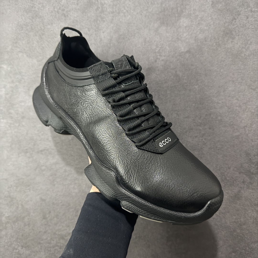 图片[3]-【纯原头层版】ECCO Biom 2025款 爱步 健步 低帮 黑色 圆通系带户外运动登山鞋徒步鞋 经典和现代工艺品质融合 精选小牛皮面料 百搭休闲老爹鞋 舒适性相当不错 版型楦型非常到位上脚 专柜热销款 独有鞋型设计 特有Logo车边 特别有型 北欧风格 舒适 休闲保暖 超弹性 耐磨 减震 按摩大底(PU+TPU 组合） 货号：800424-01001 尺码：39-45 编码：YBB310320-选品中心